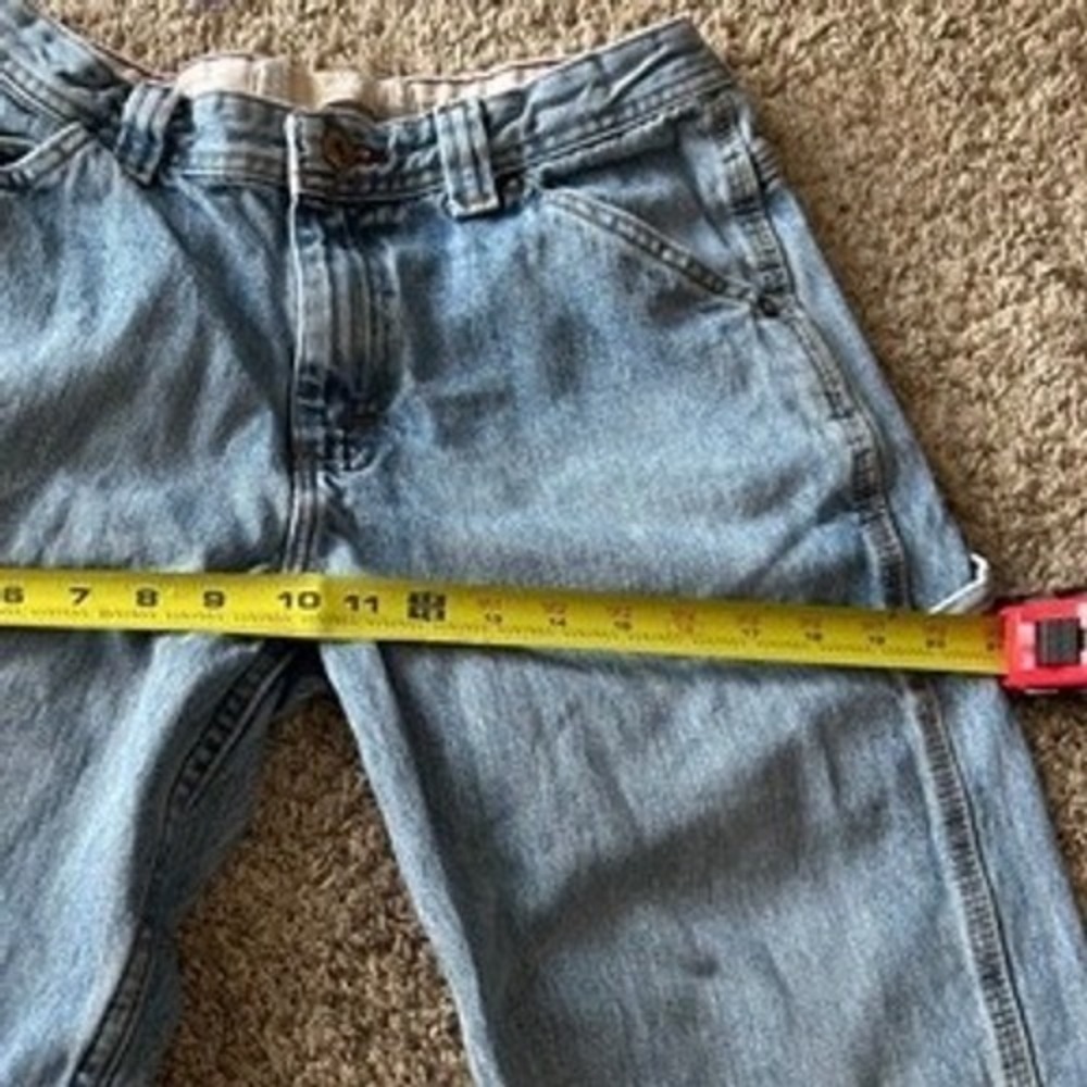Y2K Vintage Lee Carpenter Jeans Women Distressed Raw Hem Light Wash Crop Pants 6 - Picture 8 of 8